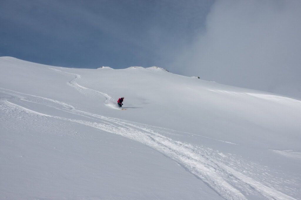 Freeride Abfahrt in Andermatt