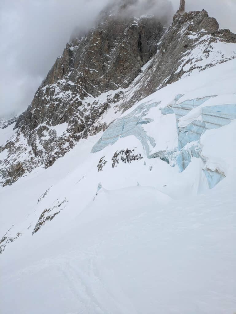 Gletscher im Winter im Aufstieg zum Barres des Ecrin