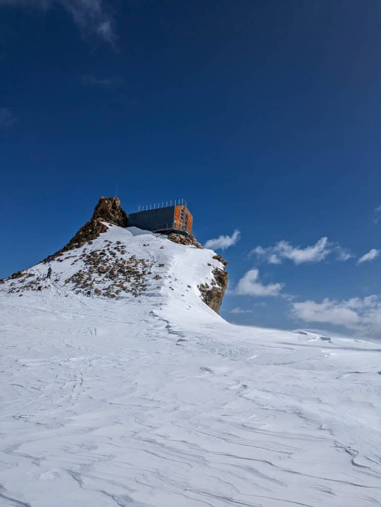 Refuge de l'Aigle im Winter