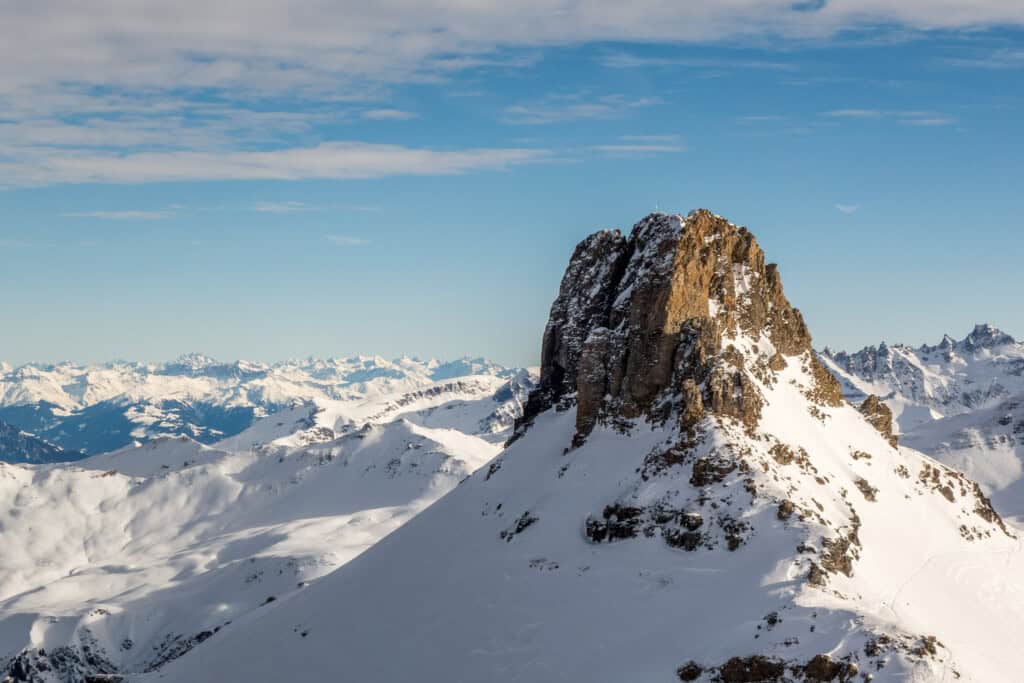 Summit of the Spitzmeilen in winter