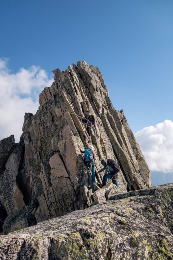 Klettern auf Hochtouren am Granit