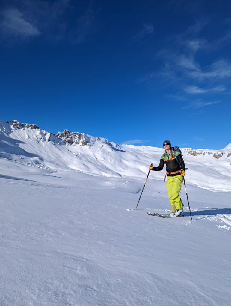 Ski tourer on the way to Spitzmeilen