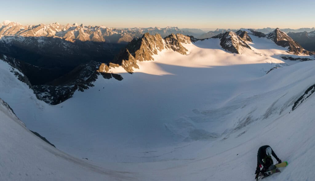 Aussicht vom Col du Meitin in den Grand Combin Kessel