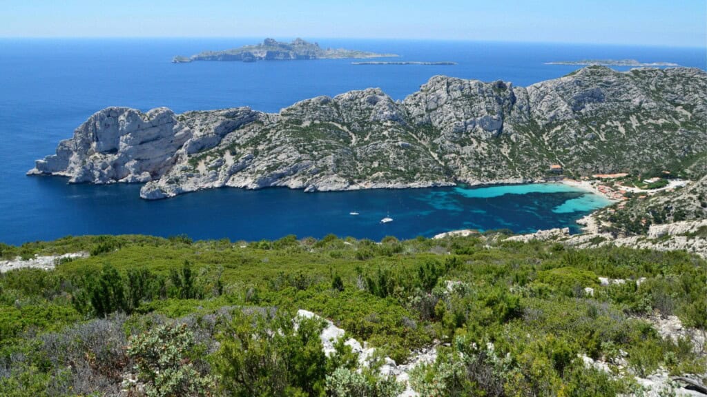 View of the Calanques from above