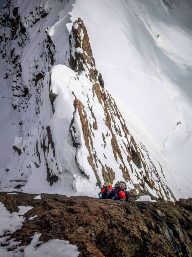 Climbing point on the Breithorn