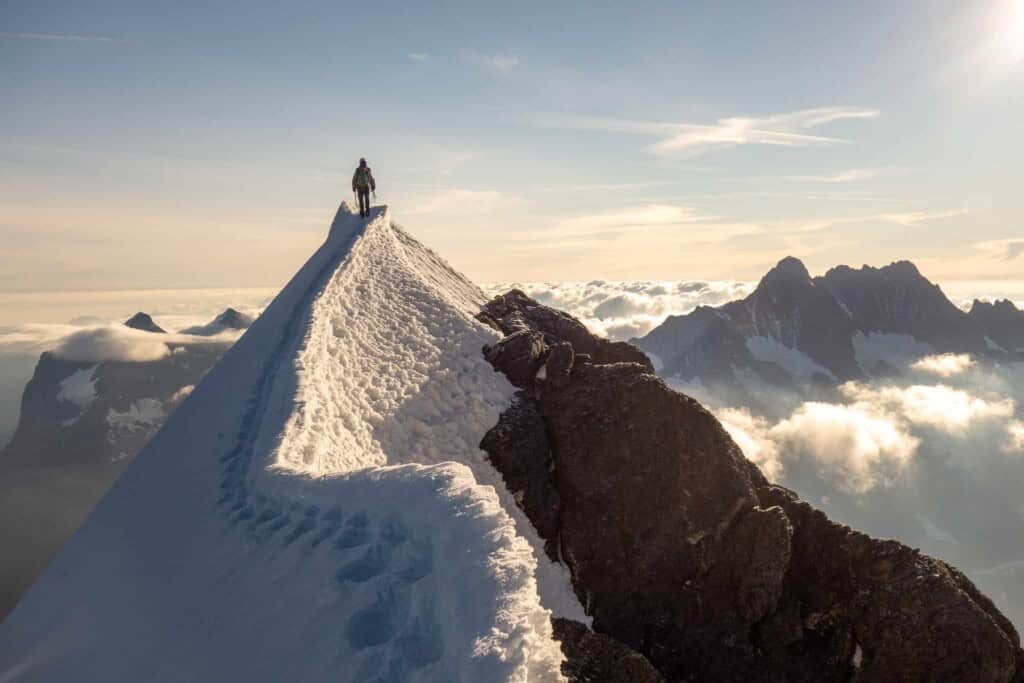 Firngrat vom Mittellegigrat auf den Eiger