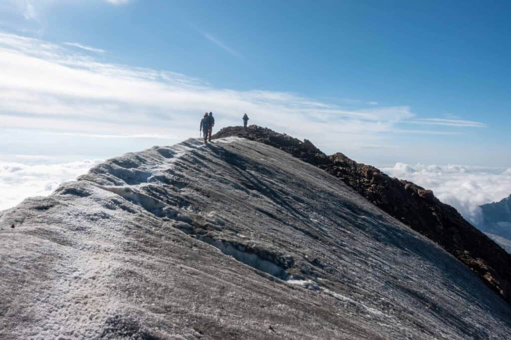 Summit ridge from the Weissmies