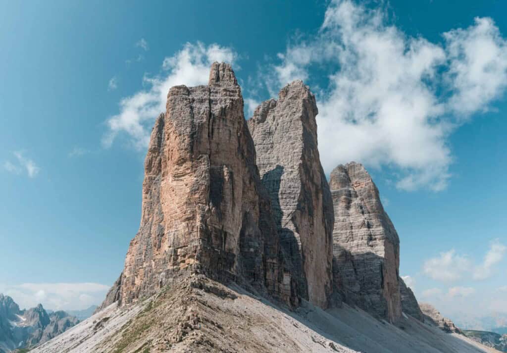 drei zinnen in den dolomiten