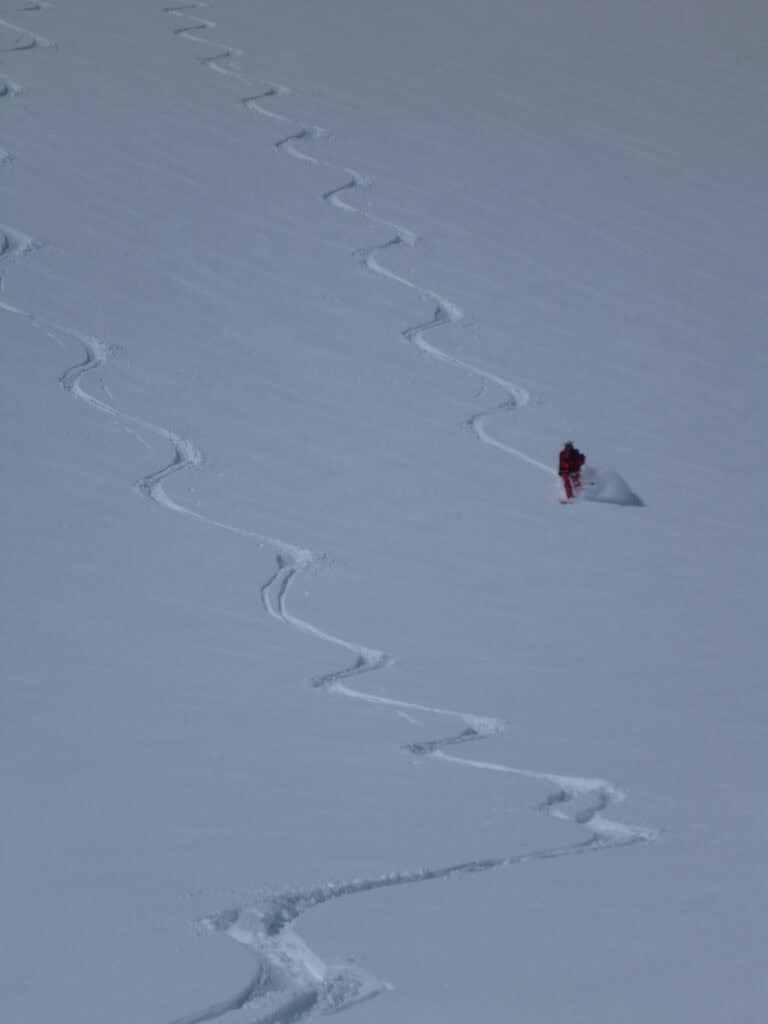 Skiabfahrt im Gauligebiet