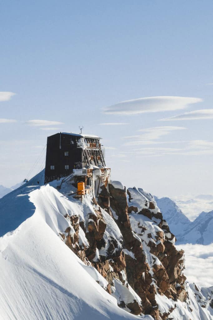 The Margheritta Hut in winter