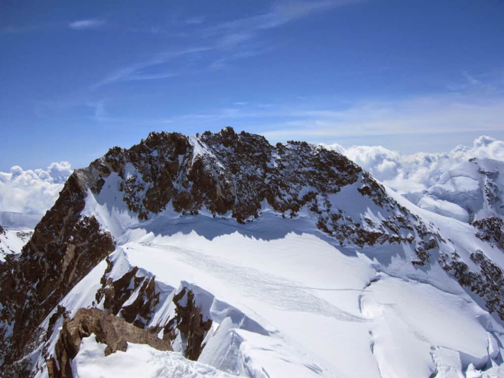 Die Dufourspitze von der Seite