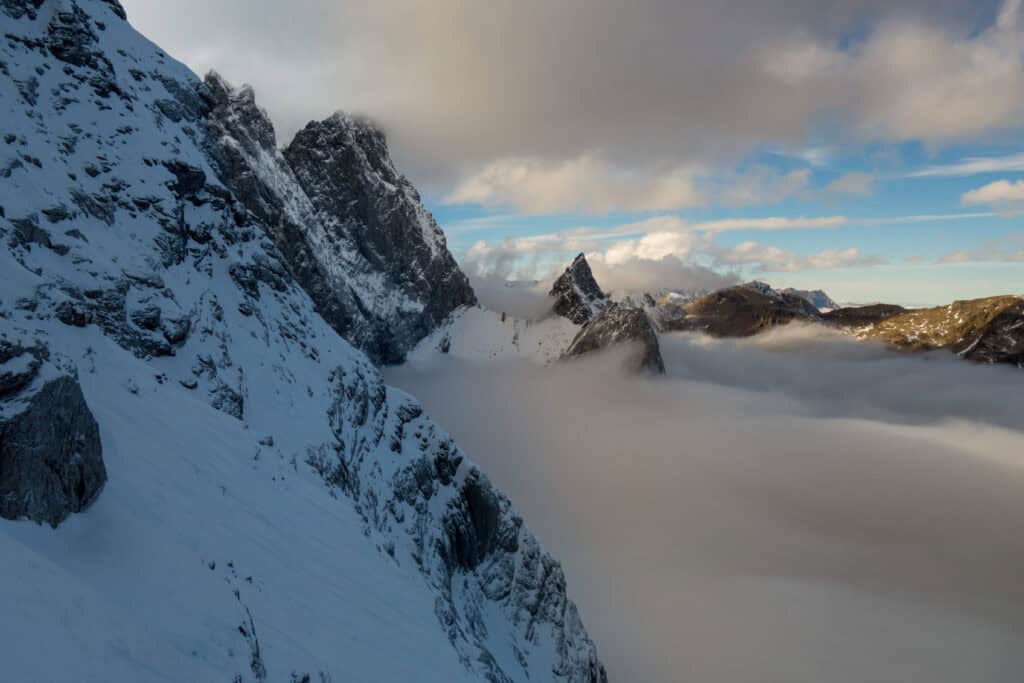 Nordwand vom Gross Ruchen im Profil