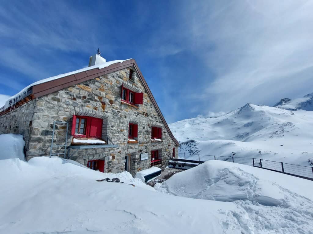 Rotondohütte im Winter